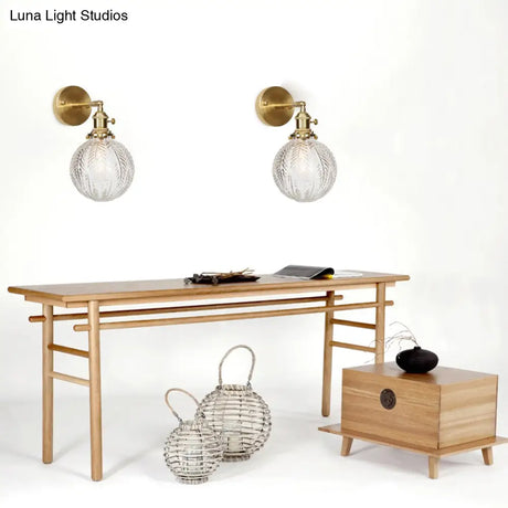 Contemporary Prismatic Glass Wall Sconce With Geometric Design - Brass Mount Light Fixture