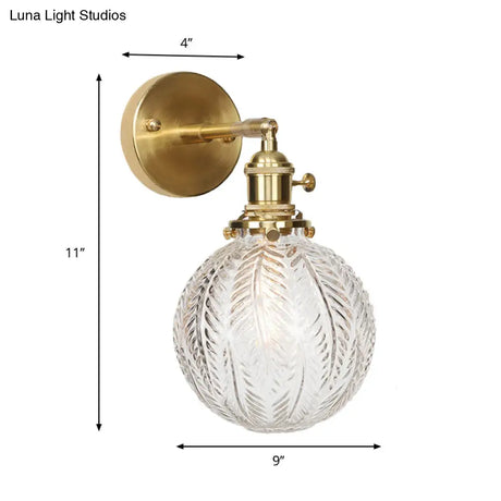 Contemporary Prismatic Glass Wall Sconce With Geometric Design - Brass Mount Light Fixture