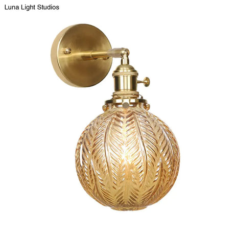 Contemporary Prismatic Glass Wall Sconce With Geometric Design - Brass Mount Light Fixture