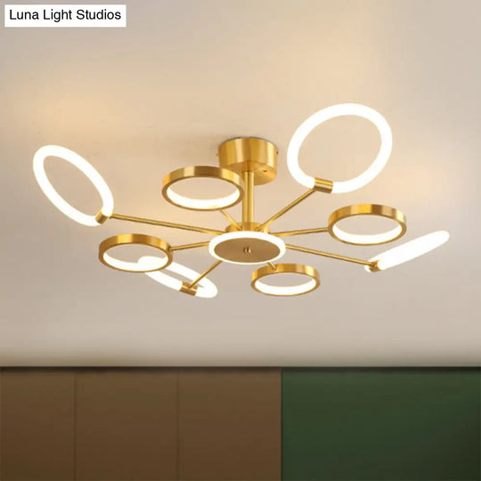 Contemporary Radial Chandelier Pendant Lighting For Living Room