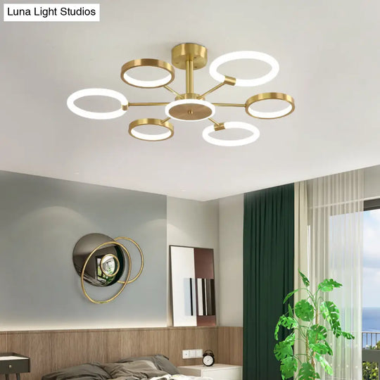 Contemporary Radial Chandelier Pendant Lighting For Living Room