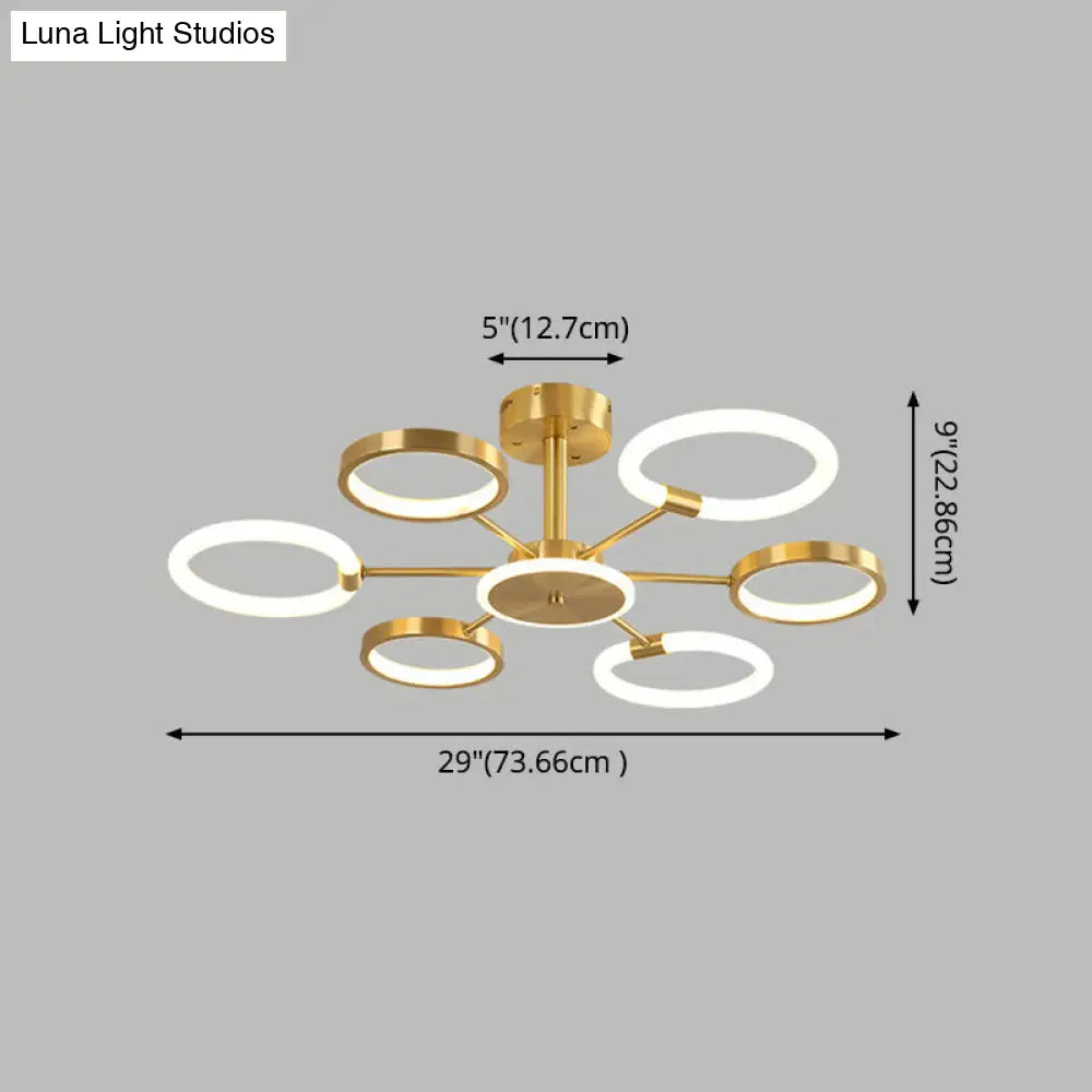 Contemporary Radial Chandelier Pendant Lighting For Living Room