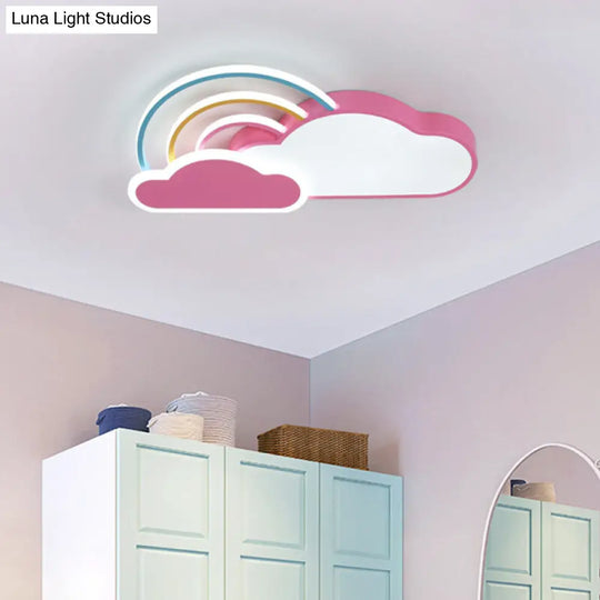 Contemporary Rainbow Flush Ceiling Light For Your Bedroom - Acrylic Fixture