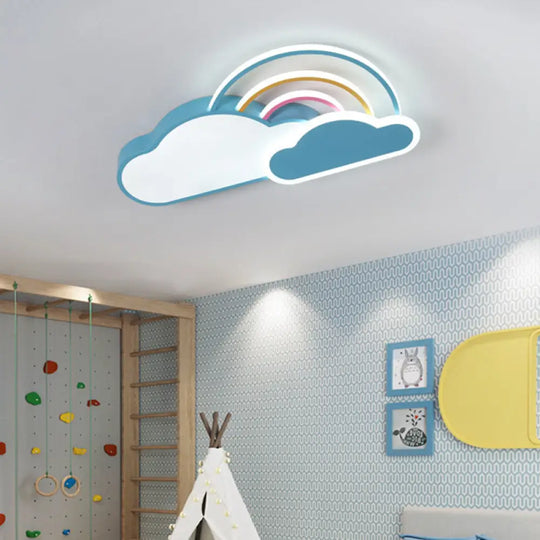 Contemporary Rainbow Flush Ceiling Light For Your Bedroom - Acrylic Fixture Blue / 20.5’ Third Gear