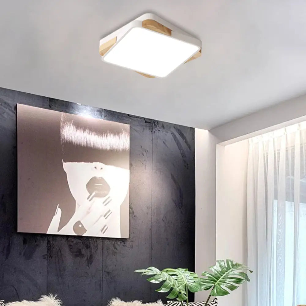 Contemporary Rectangular Acrylic Lighting Fixture - Flush Mount Ceiling Lights For Living Room