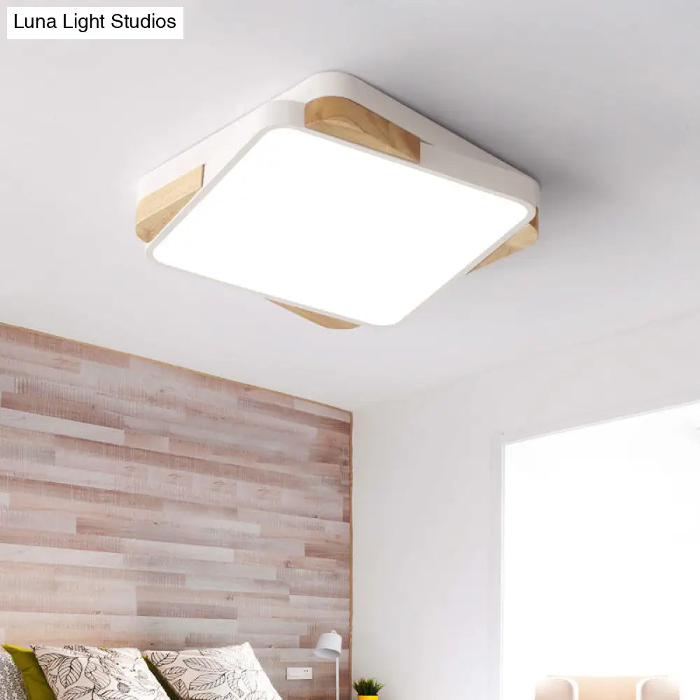 Contemporary Rectangular Acrylic Lighting Fixture - Flush Mount Ceiling Lights For Living Room