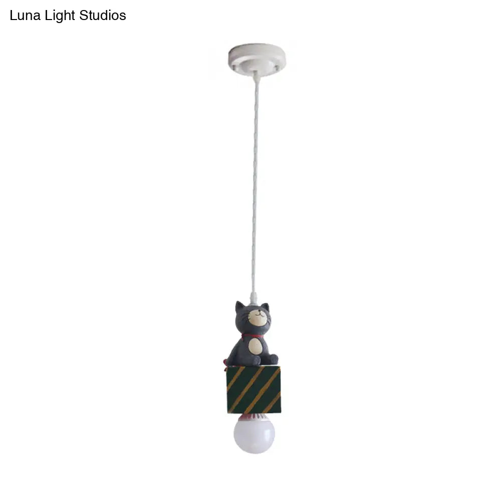 Contemporary Resin Animal Suspension Pendant Light For Dining Room Corridor And Kids