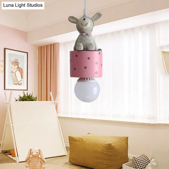 Contemporary Resin Animal Suspension Pendant Light For Dining Room Corridor And Kids