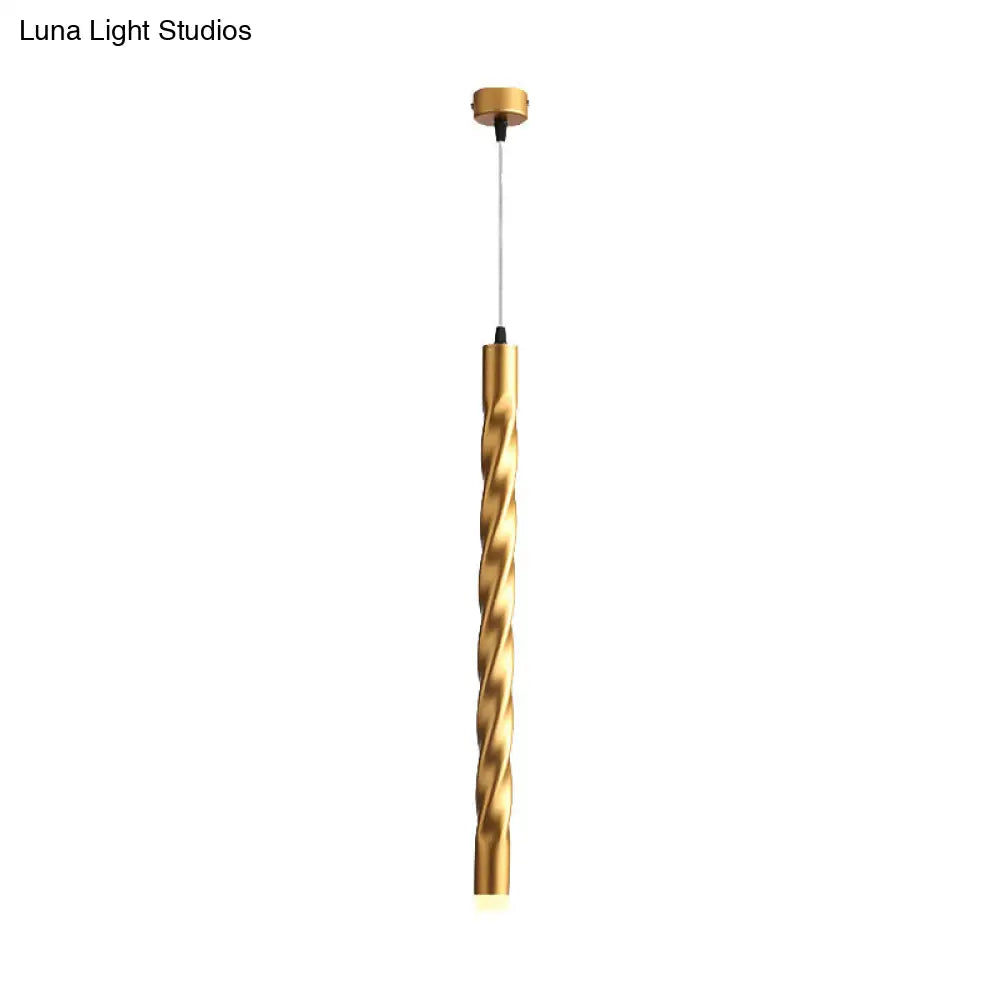 Gold Finish Modern Rope Mini Pendant Lamp - Perfect For Stair Kitchen Lighting