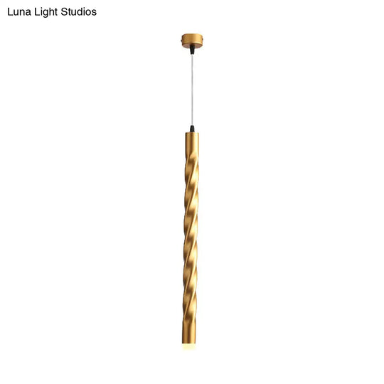 Gold Finish Modern Rope Mini Pendant Lamp - Perfect For Stair Kitchen Lighting