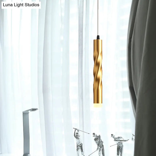 Gold Finish Modern Rope Mini Pendant Lamp - Perfect For Stair Kitchen Lighting / 12.5