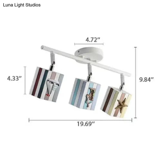 Contemporary Rotatable Rectangular Metal Gallery Ceiling Mount Spotlight With High Brightness