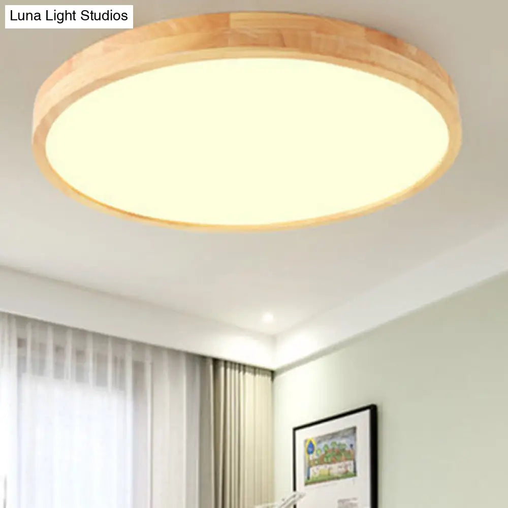 Contemporary Round Flush Mount Ceiling Light: Stylish Acrylic Chandelier For Bedrooms