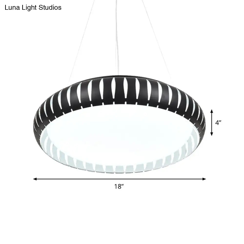 Margot - Stylish Modern Round Ceiling Pendant Light Metal Led Gold/Black/White Hanging Lamp In