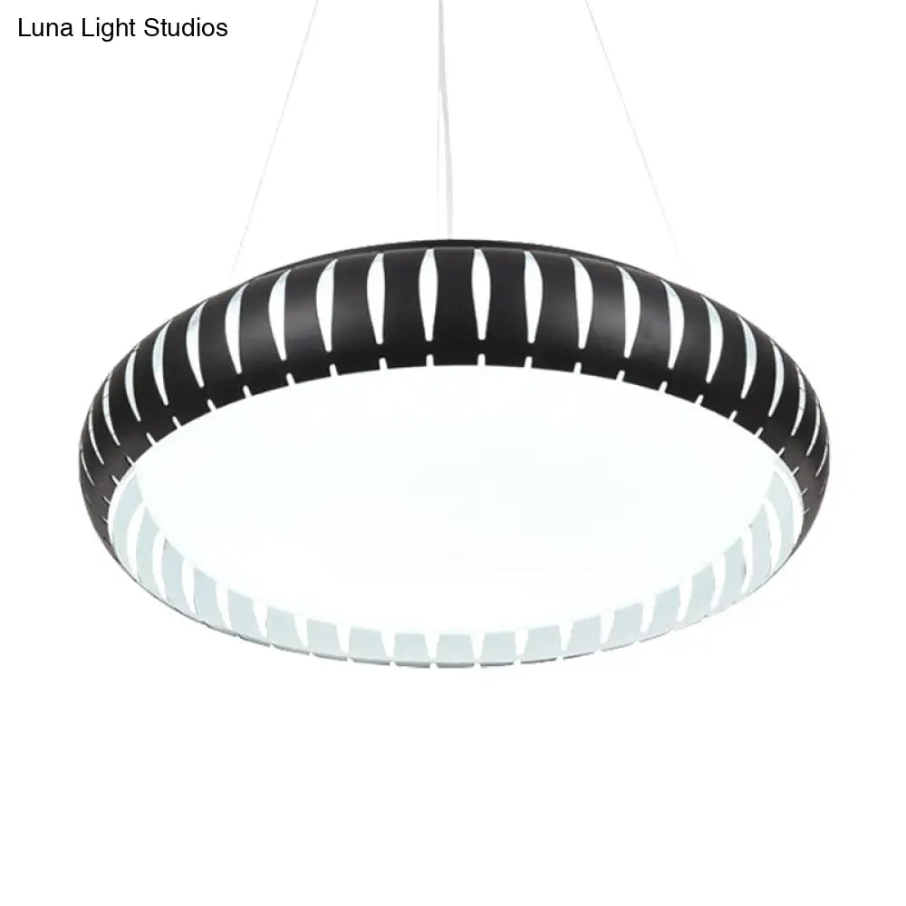 Margot - Stylish Modern Round Ceiling Pendant Light Metal Led Gold/Black/White Hanging Lamp In