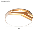 Contemporary Round Metal Ceiling Mounted Fixture: Gold/Black & White Led Light (16.5’/20.5’) -