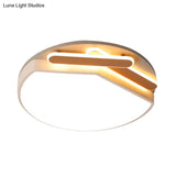 Contemporary Round Metal Ceiling Mounted Fixture: Gold/Black & White Led Light (16.5’/20.5’) -