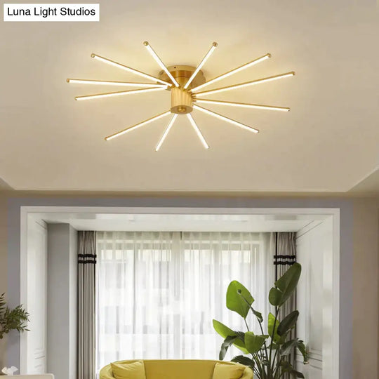 Contemporary Simple Creative Living Room Led Revolving Fireworks Ceiling