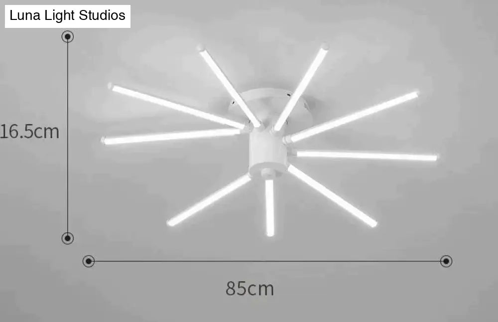 Contemporary Simple Creative Living Room Led Revolving Fireworks Ceiling White 9 White Light