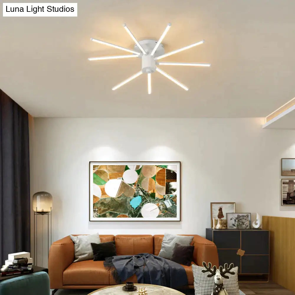 Contemporary Simple Creative Living Room Led Revolving Fireworks Ceiling