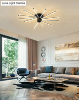 Contemporary Simple Creative Living Room Led Revolving Fireworks Ceiling