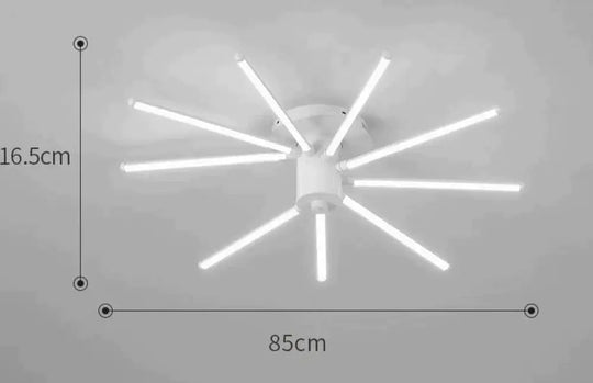 Contemporary Simple Creative Living Room Led Revolving Fireworks Ceiling White 9 White Light