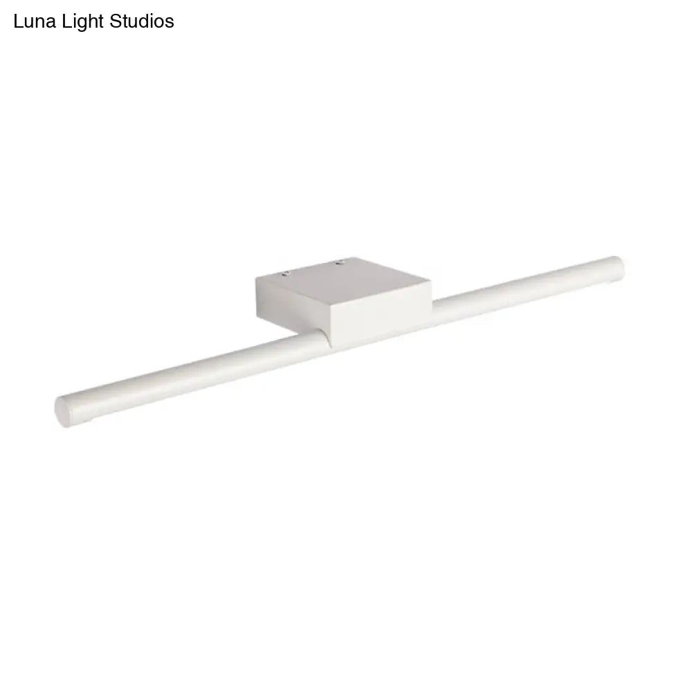 Contemporary Slim Metal Vanity Sconce Led Light Fixture - 16/19.5/23.5 Wide White/Warm Wall Mounted