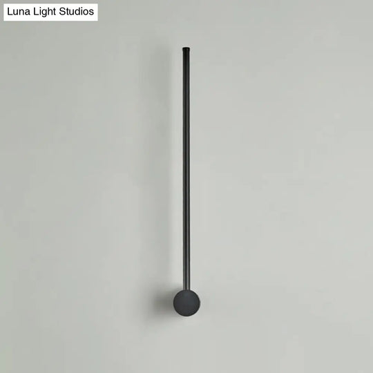 Contemporary Slim Tube Sconce Led Wall Light Fixture For Living Room - Metal Design