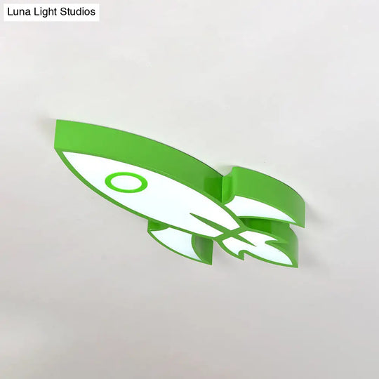 Contemporary Space Themed Ceiling Light For Childs Bedroom - Acrylic Mount