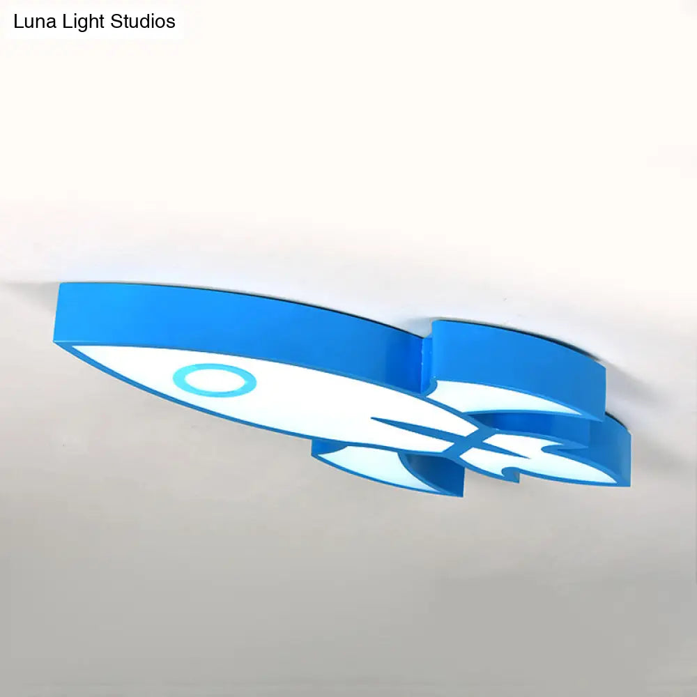 Contemporary Space Themed Ceiling Light For Child’s Bedroom - Acrylic Mount
