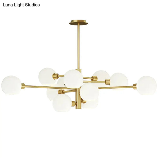 Sleek Postmodern Sputnik Chandelier For Living Room - Stylish Glass Ceiling Light Fixture