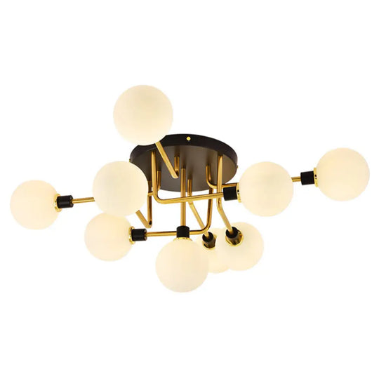 Contemporary Stained Glass Ceiling Light Fixtures For Bedroom - Bubble Semi Flush Mount Lighting 9
