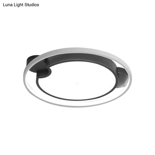 Contemporary Unique Bedroom Lighting Fixture - 16’/19.5’ 1 Head Round/Square Ceiling Light