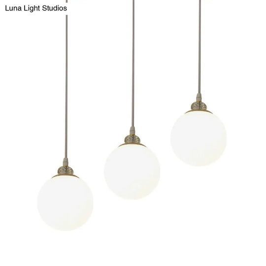 Contemporary Waterdrop Pendant Lamp With Dual-Toned Glass Shades - 3 Bulbs Included