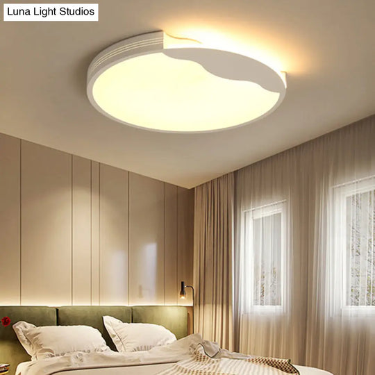 Contemporary White Acrylic Flush Mount Ceiling Light For Dining Rooms / 16