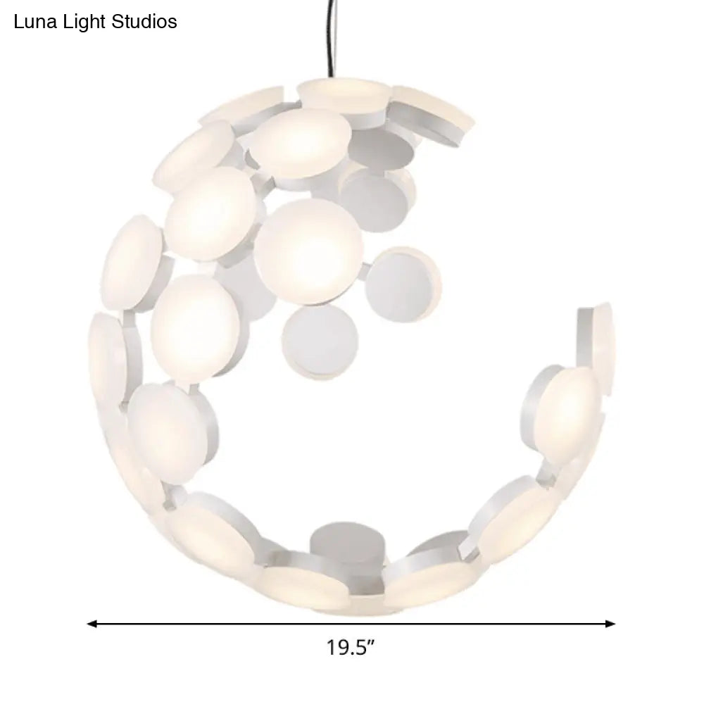 Contemporary White Molecular Led Chandelier - Acrylic Ceiling Light