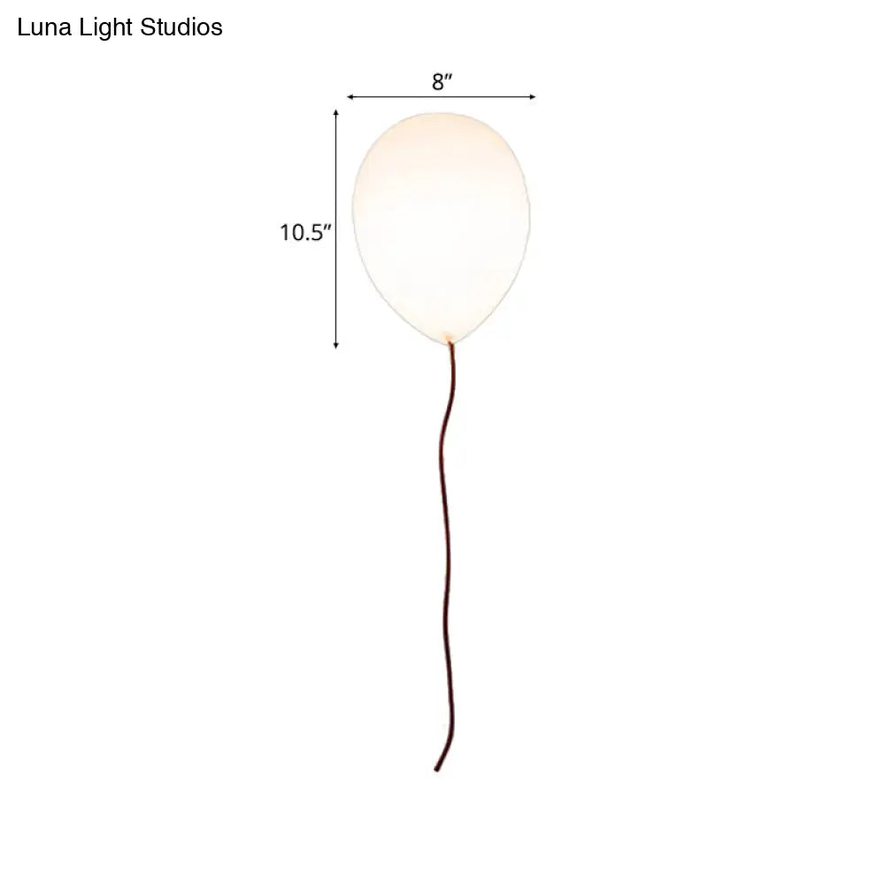 Contemporary White Balloon Shade Flush Mount Light With Opal Glass Ceiling Fixture - 8’/10’ W 1