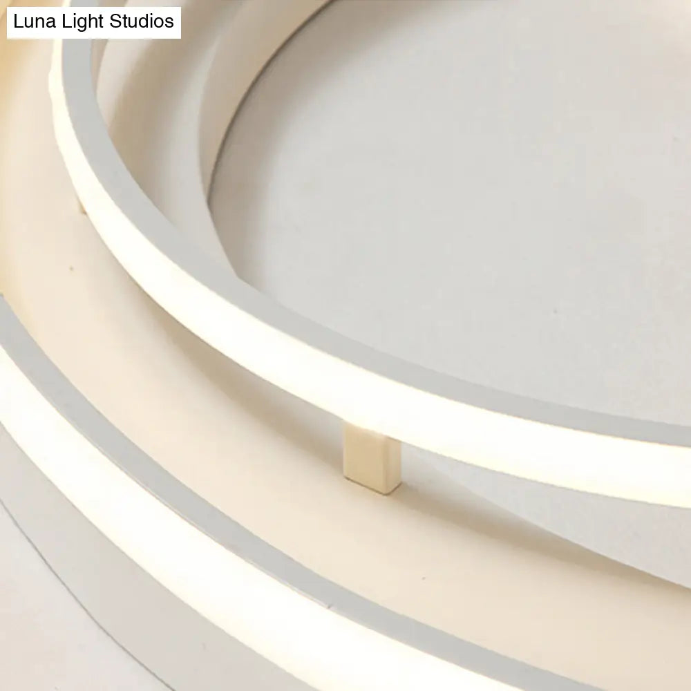 Contemporary White Flushmount Led Ceiling Light For Living Room