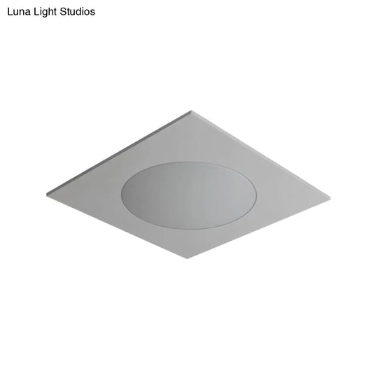 Contemporary White Square Flushmount Led Ceiling Fixture - 19.5’/23.5’ W Warm/White Light