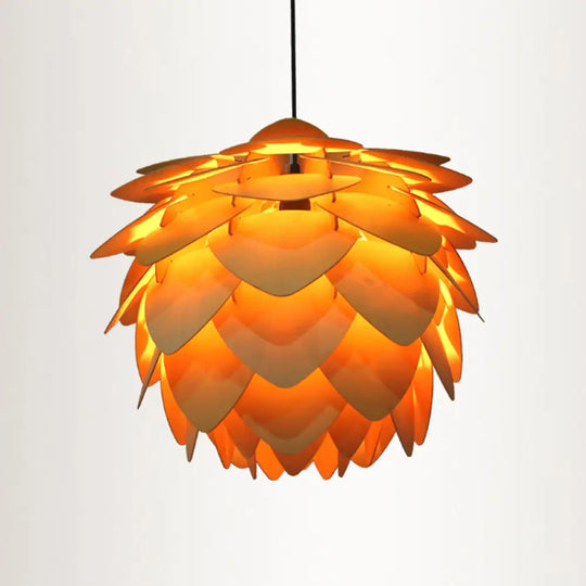 Contemporary Wood Shaded Pendant Light: Elegant Lighting Fixture For Restaurants / B