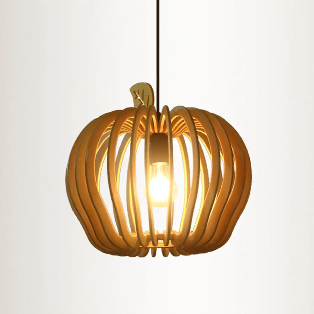 Contemporary Wood Shaded Pendant Light: Elegant Lighting Fixture For Restaurants / I