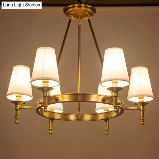 Copper Round 6 - 8 Light Chandelier For Bedroom Kitchen Dining Room Living