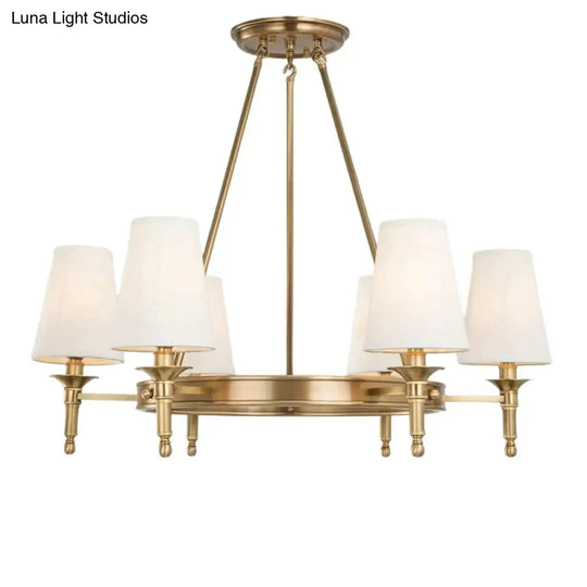 Copper Round 6 - 8 Light Chandelier For Bedroom Kitchen Dining Room Living