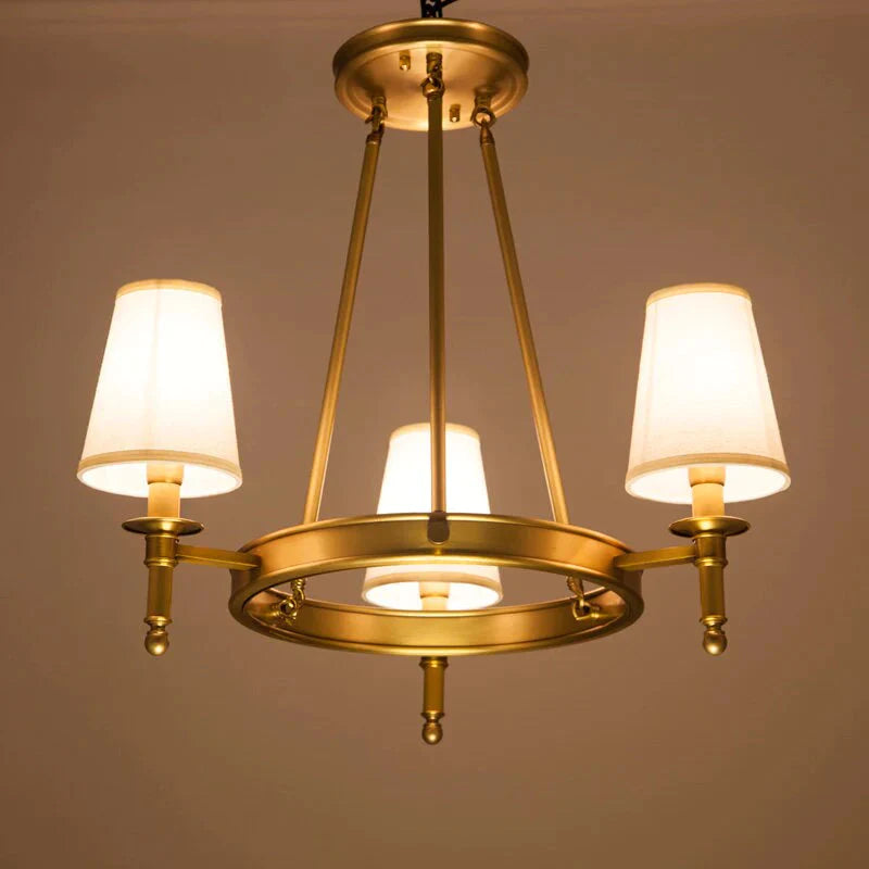 Copper Round 6 - 8 Light Chandelier for Bedroom Kitchen Dining Room Living Room