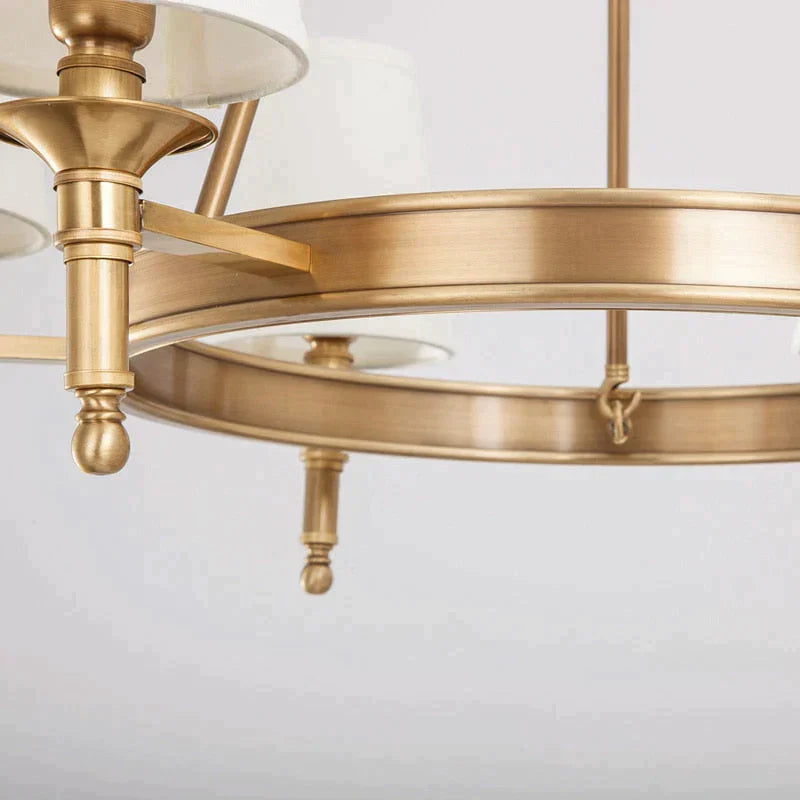 Copper Round 6 - 8 Light Chandelier For Bedroom Kitchen Dining Room Living