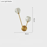 Copper Wall Lamp Simple Modern Tv Background Glass Bedroom Headlamp Room Staircase Creative Crystal