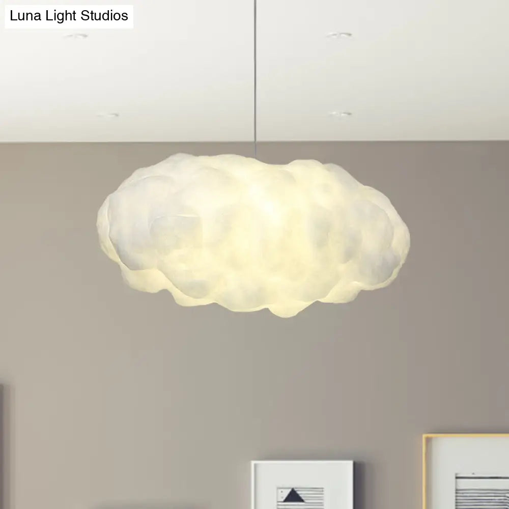 Cotton Minimalist Cloud Pendant Light Kit With Adjustable Warm/White Lighting