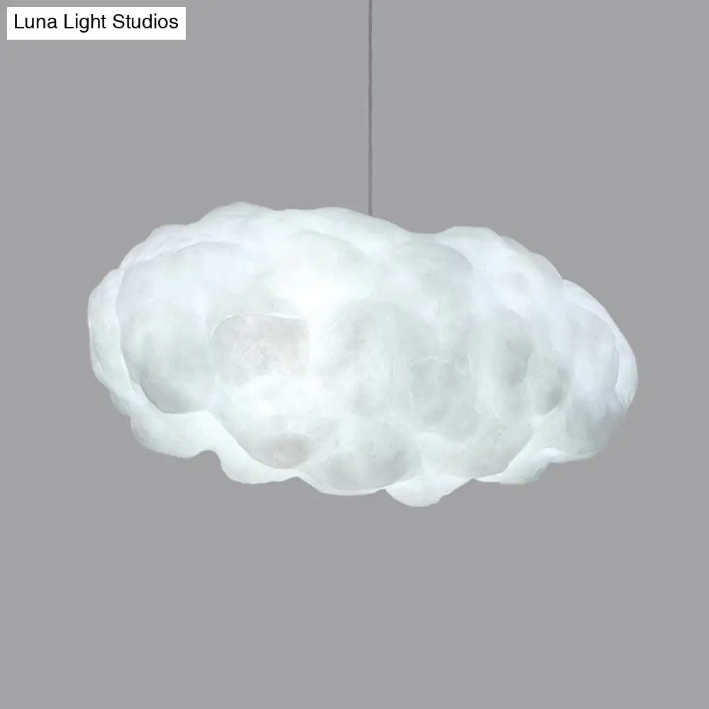 Cotton Minimalist Cloud Pendant Light Kit With Adjustable Warm/White Lighting