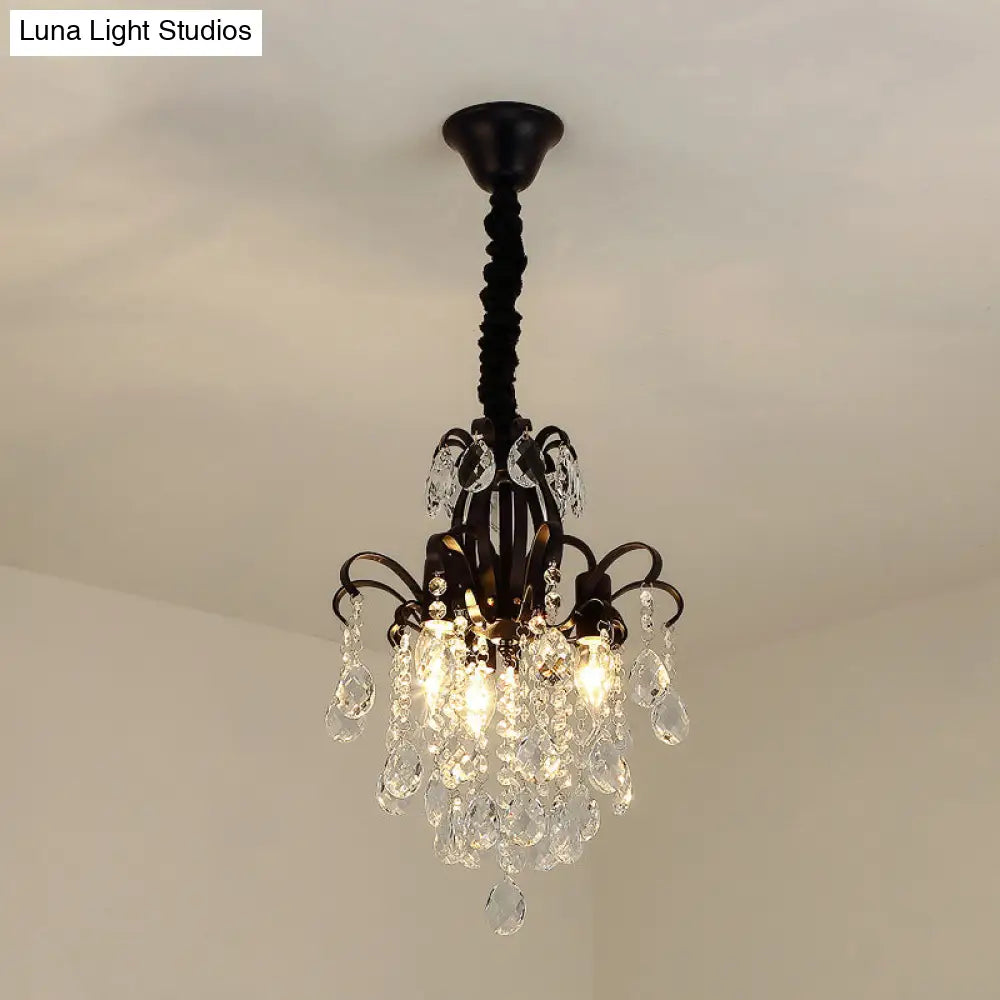 Country Crystal Pendant Chandelier For Dining Room Lighting