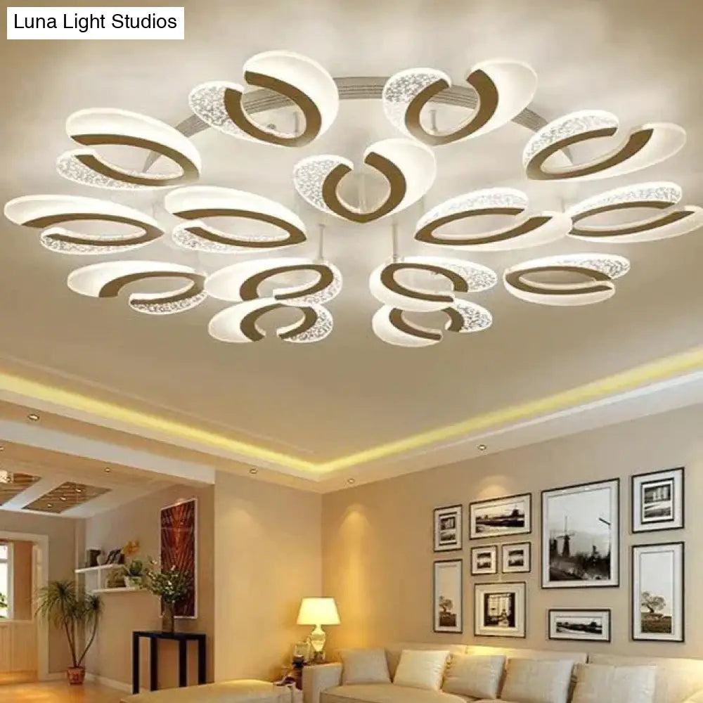 Creative Acrylic New Living Room Led Ceiling Three-Color Light / 15 Heads 105Cm*12Cm